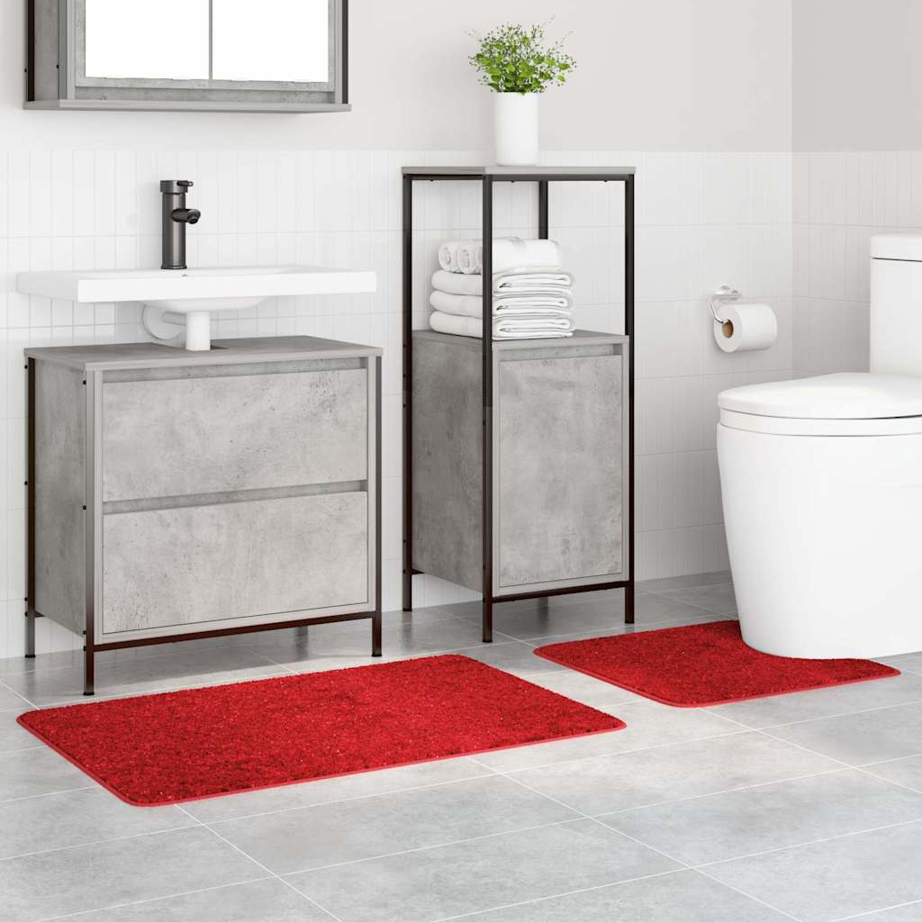 Anti-Rutsch Badematten-Set 2 pcs Rot PP