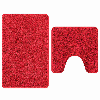 Badematte 2 pcs Rot 50 x 50 cm Polypropylen