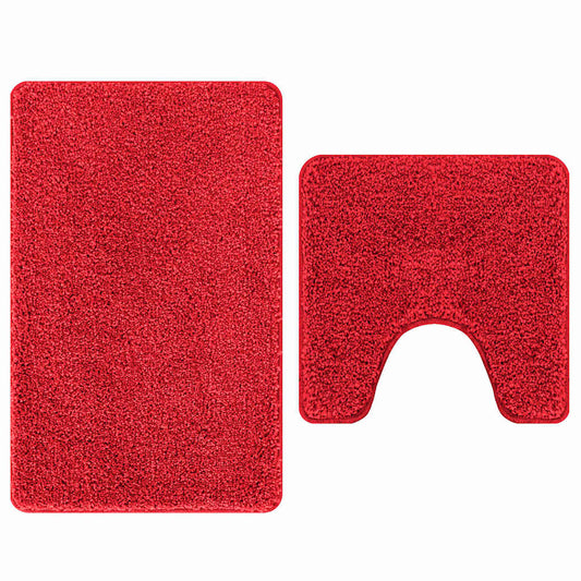 Anti-Rutsch Badematten-Set 2 pcs Rot PP