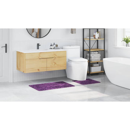 Anti-Rutsch Badematten-Set 2 pcs Lila PP