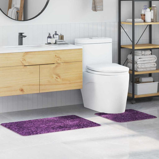 Anti-Rutsch Badematten-Set 2 pcs Lila PP