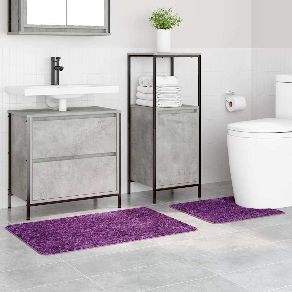 Anti-Rutsch Badematten-Set 2 pcs Lila PP