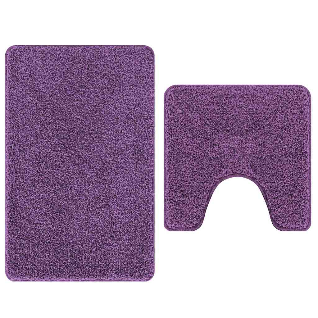 Anti-Rutsch Badematten-Set 2 pcs Lila PP