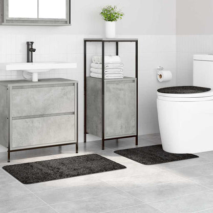 Badematte 3 pcs Dunkelgrau 50 x 50 cm Polypropylen