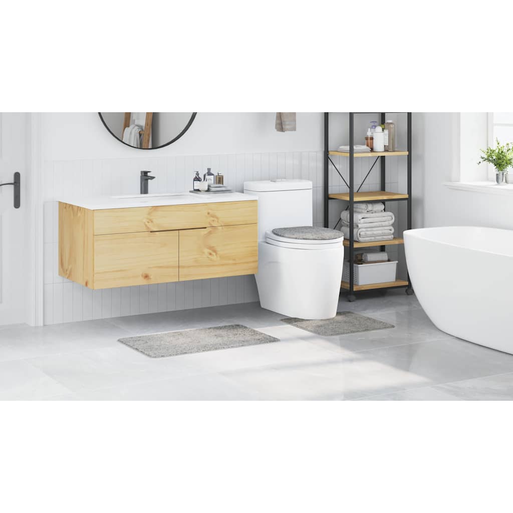 Badematte 3 pcs Grau 50 x 50 cm Polypropylen