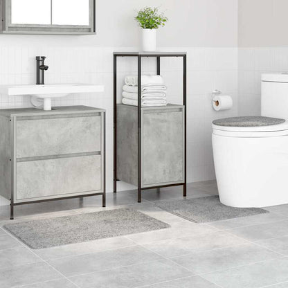 Badematte 3 pcs Grau 50 x 50 cm Polypropylen