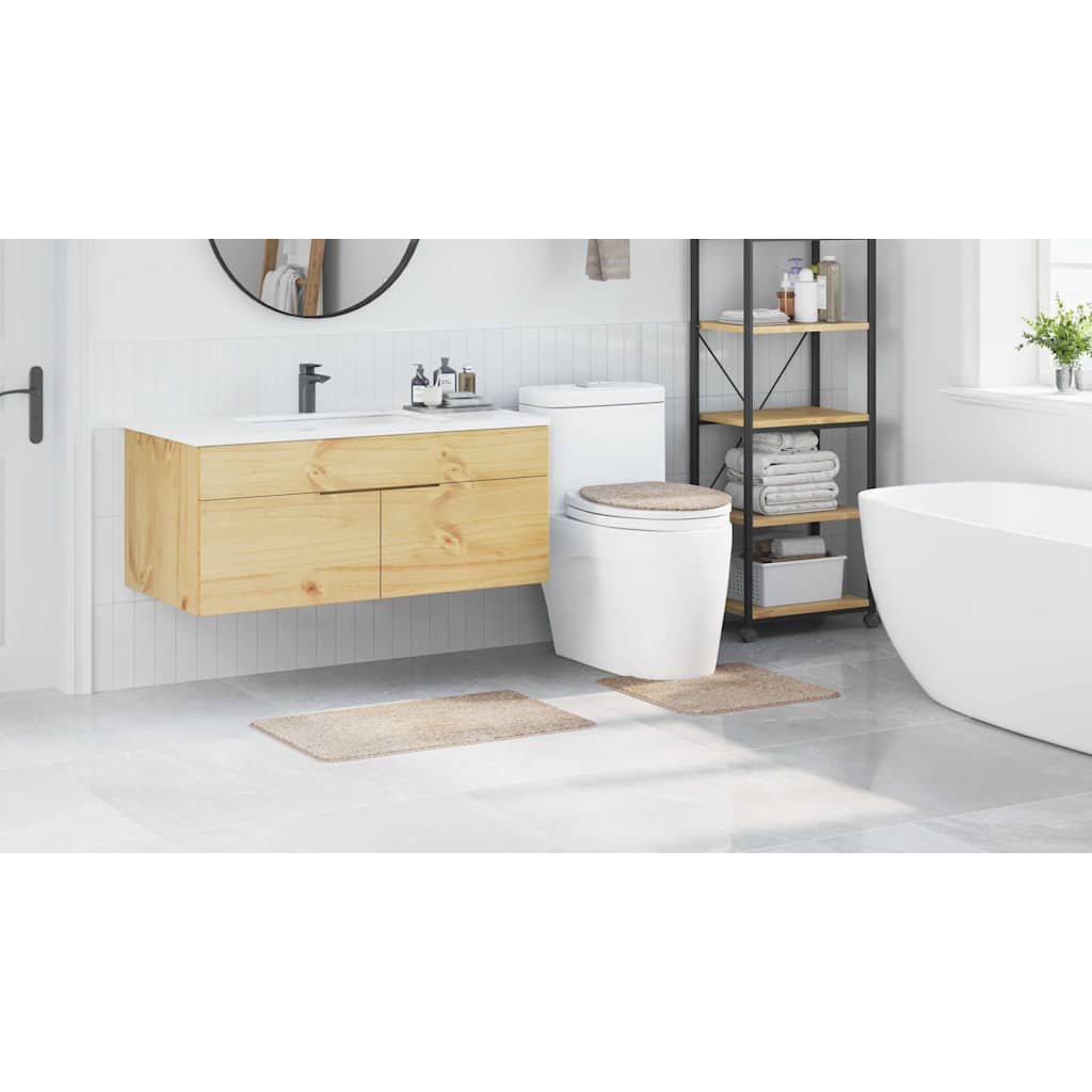Anti-Rutsch Badematten-Set 3 pcs Creme 50 x 50 cm PP