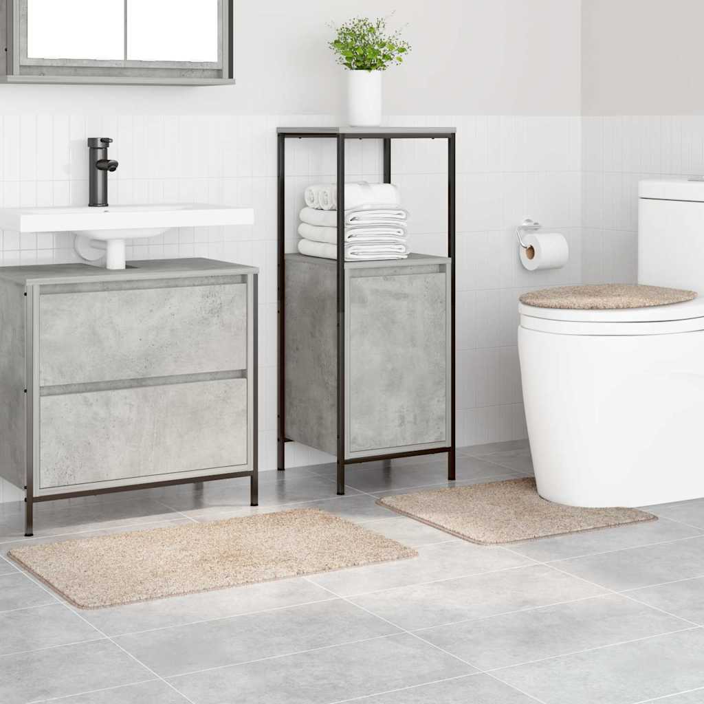 Anti-Rutsch Badematten-Set 3 pcs Creme 50 x 50 cm PP