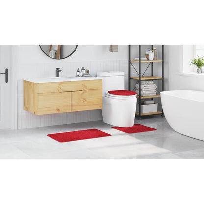 Badematte 3 pcs Rot 50 x 50 cm Polypropylen