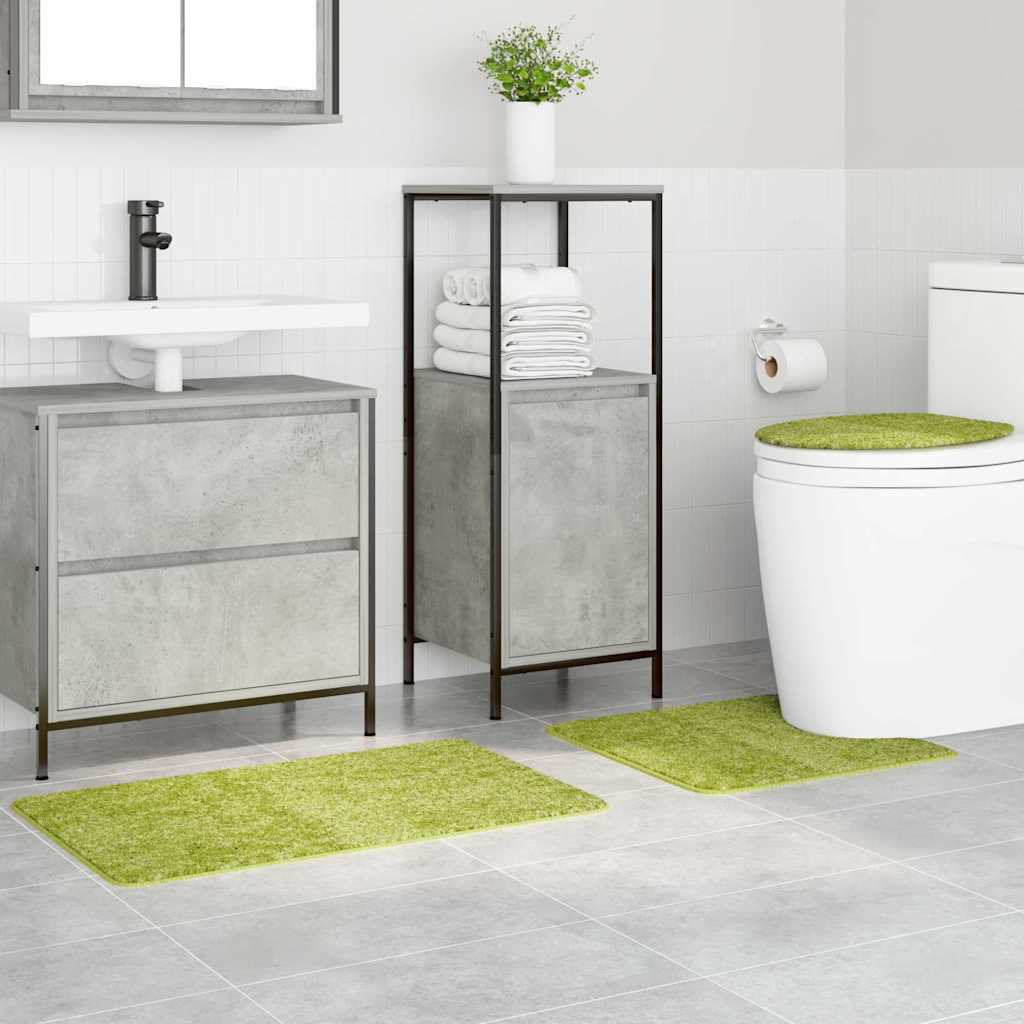 Anti-Rutsch Badematten-Set 3 pcs Grün 50 x 50 cm PP