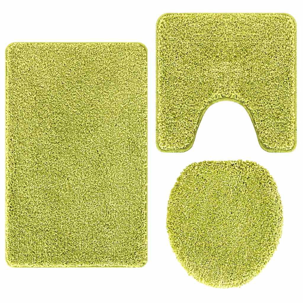 Anti-Rutsch Badematten-Set 3 pcs Grün 50 x 50 cm PP