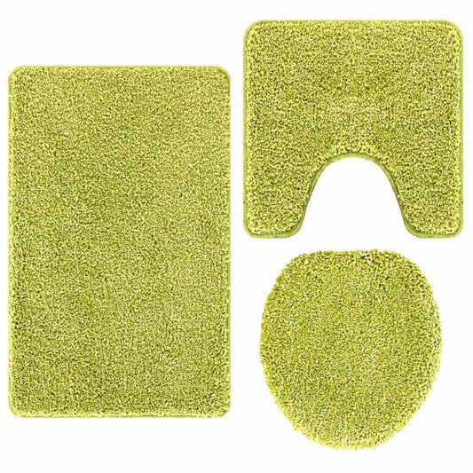 Anti-Rutsch Badematten-Set 3 pcs Grün 50 x 50 cm PP