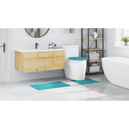 Anti-Rutsch Badematten-Set 3 pcs Türkis 50 x 50 cm PP