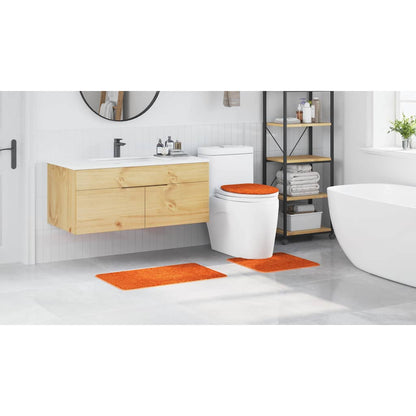 Anti-Rutsch Badematten-Set 3 pcs Orange 50 x 50 cm PP