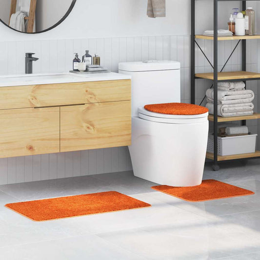 Anti-Rutsch Badematten-Set 3 pcs Orange 50 x 50 cm PP