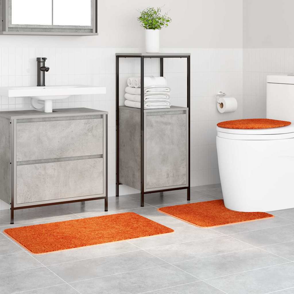 Anti-Rutsch Badematten-Set 3 pcs Orange 50 x 50 cm PP