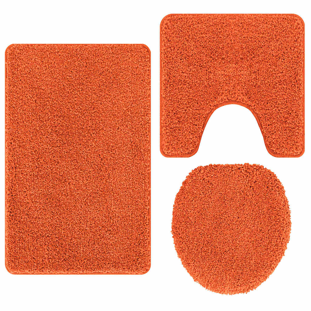 Anti-Rutsch Badematten-Set 3 pcs Orange 50 x 50 cm PP