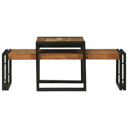 Couchtisch 2 pcs Braun 48 x 40 x 40 cm Akazie Massivholz
