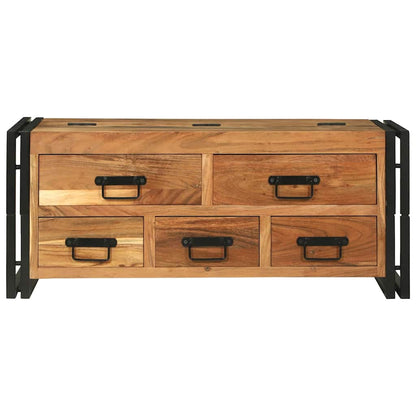 Couchtisch with Drawer Braun 90 x 50 x 38 cm Akazie Massivholz
