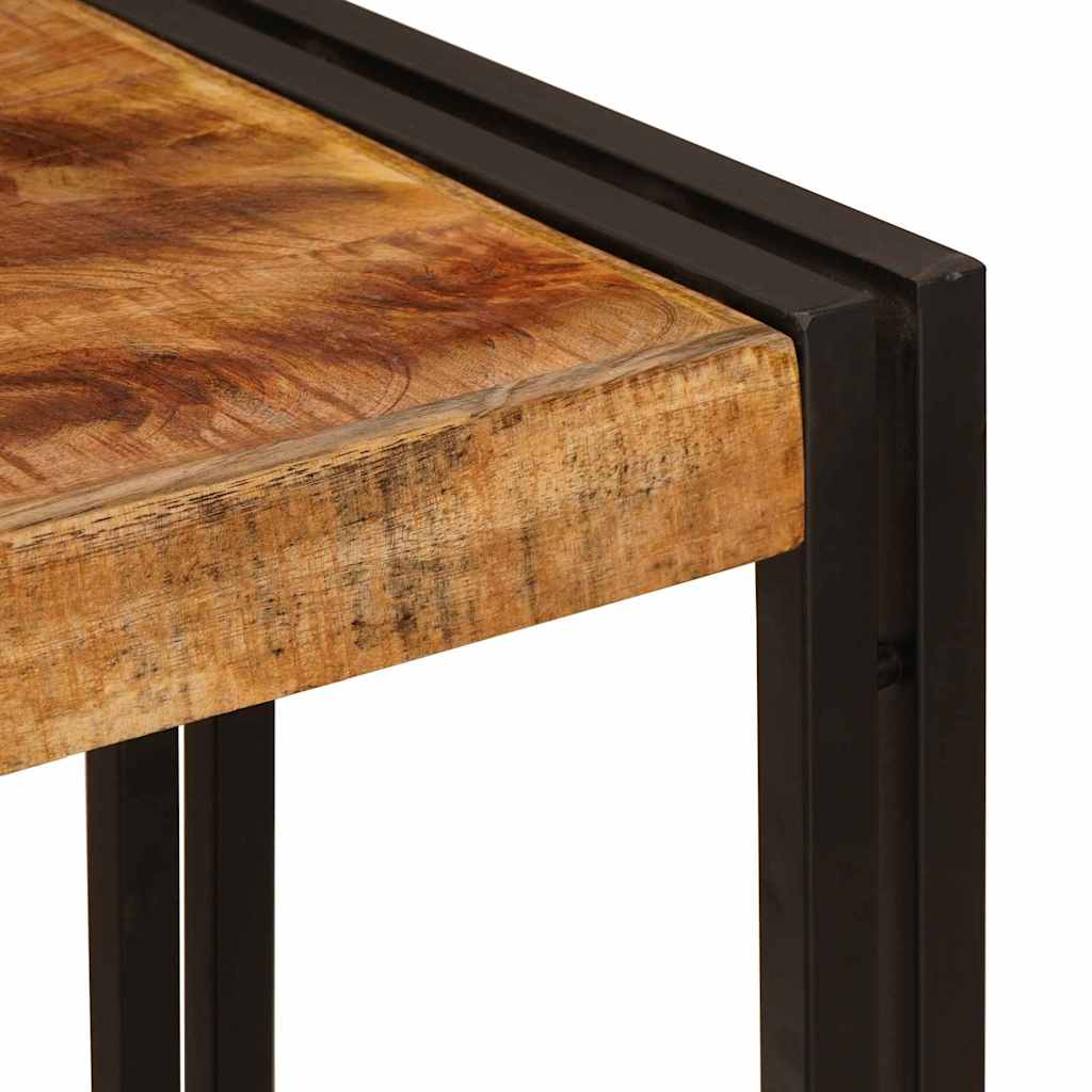 Konsolentisch Braun 90 x 33 x 75 cm Raues Mango-Massivholz