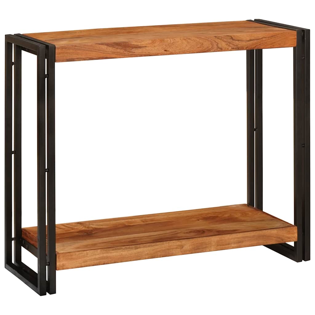 Konsolentisch mit Regal Braun 90 x 33 x 75 cm Akazie Massivholz