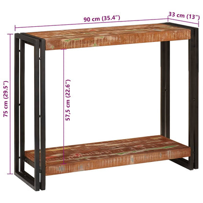 Konsolentisch Mehrfarbig 90 x 33 x 75 cm recyceltes Massivholz