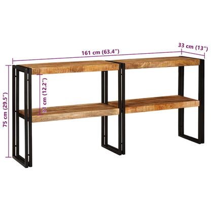 Konsolentisch Braun 160 x 33 x 75 cm massives Mangoholz