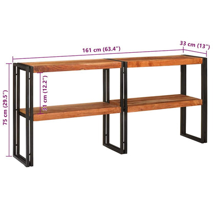 Konsolentisch Braun 160 x 33 x 75 cm Akazie Massivholz