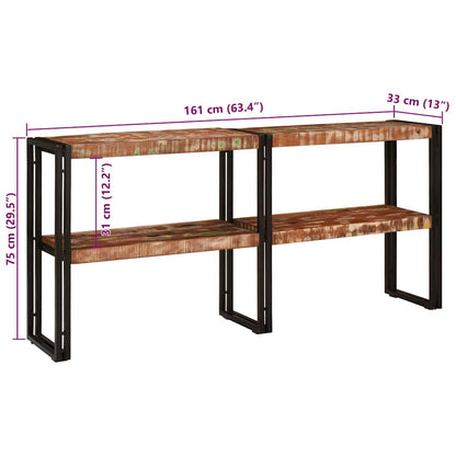 Konsolentisch Mehrfarbig 160 x 33 x 75 cm recyceltes Massivholz