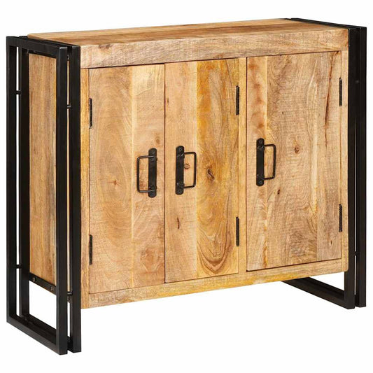 Sideboard Braun 80 x 33 x 70 cm massives Mangoholz