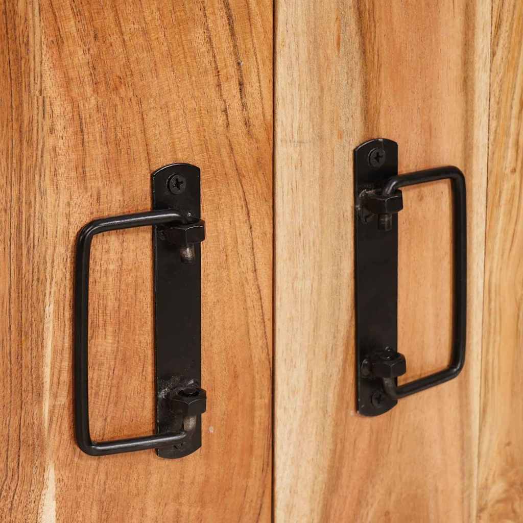 Sideboard mit Türen Braun Solid Acacia Wood and Metal