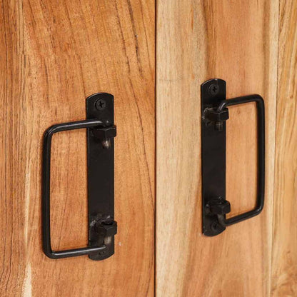 Sideboard mit Türen Braun Solid Acacia Wood and Metal