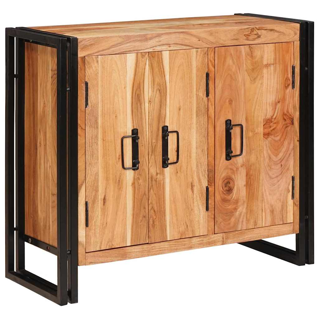 Sideboard mit Türen Braun Solid Acacia Wood and Metal