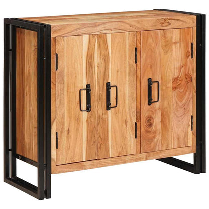 Sideboard mit Türen Braun Solid Acacia Wood and Metal