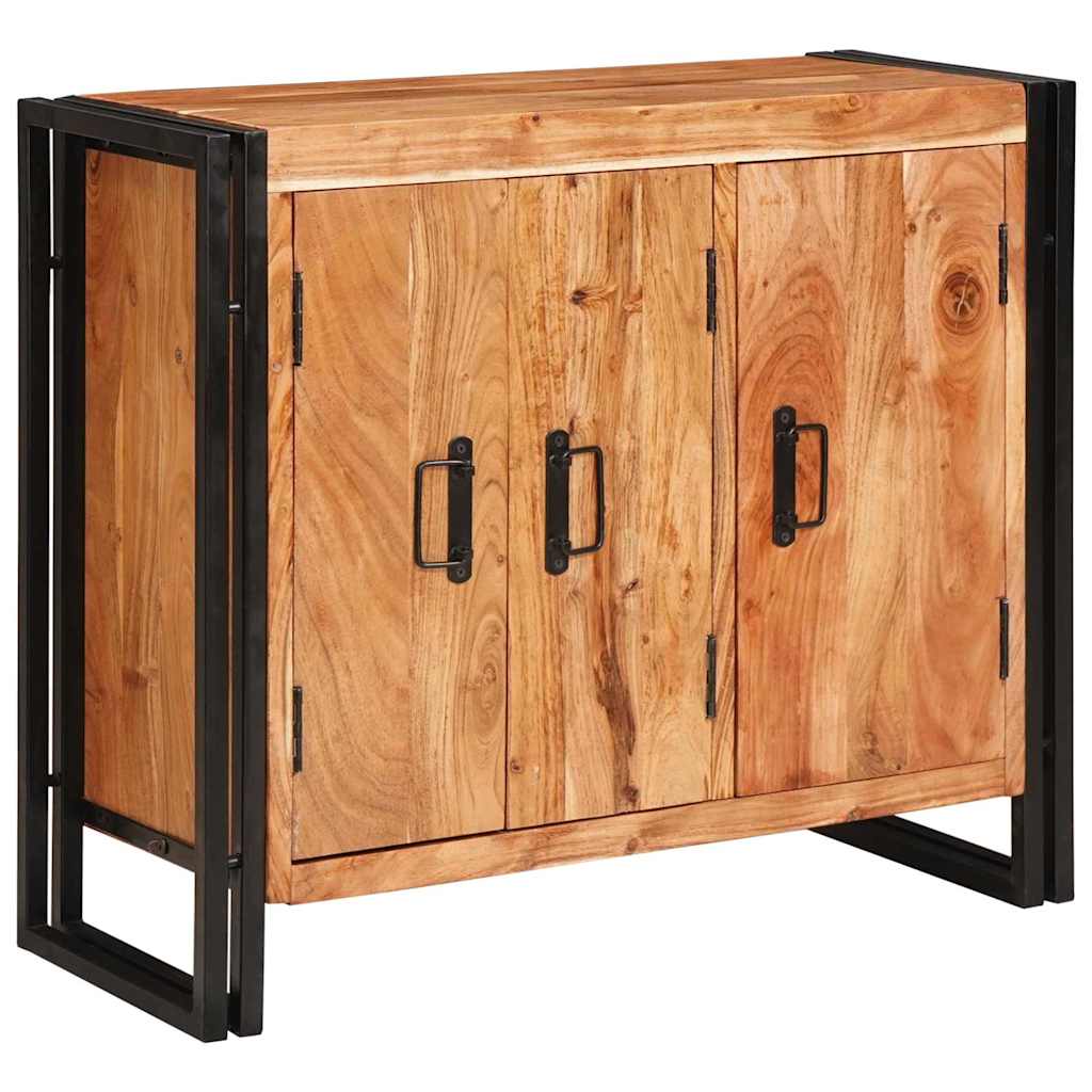 Sideboard mit Türen Braun Solid Acacia Wood and Metal