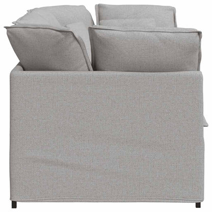 Modulares Sofa mit Kissen Stoff Wolkengrau