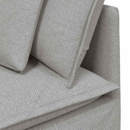 Modulares Sofa mit Kissen Stoff Wolkengrau
