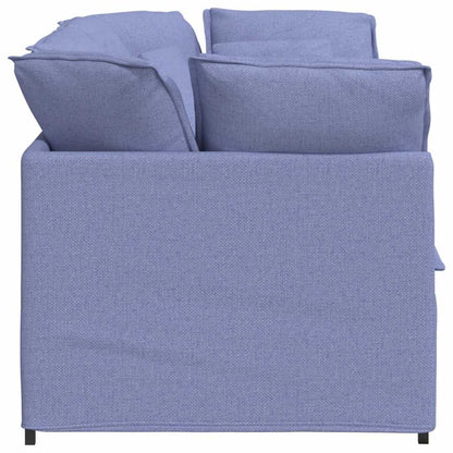 Modulares Sofa mit Kissen Stoff Jeansblau