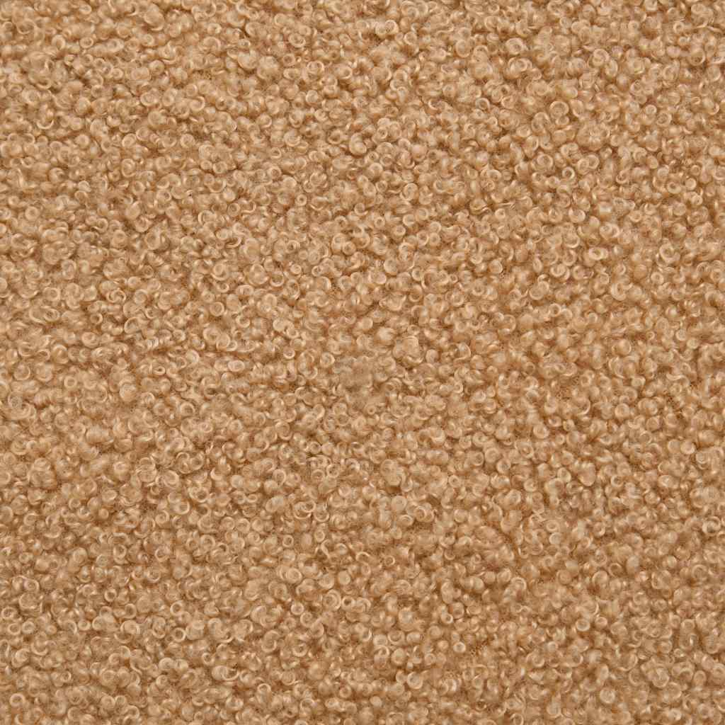 Modulares Sofa mit Kissen Stoff in Lammwolloptik Beige