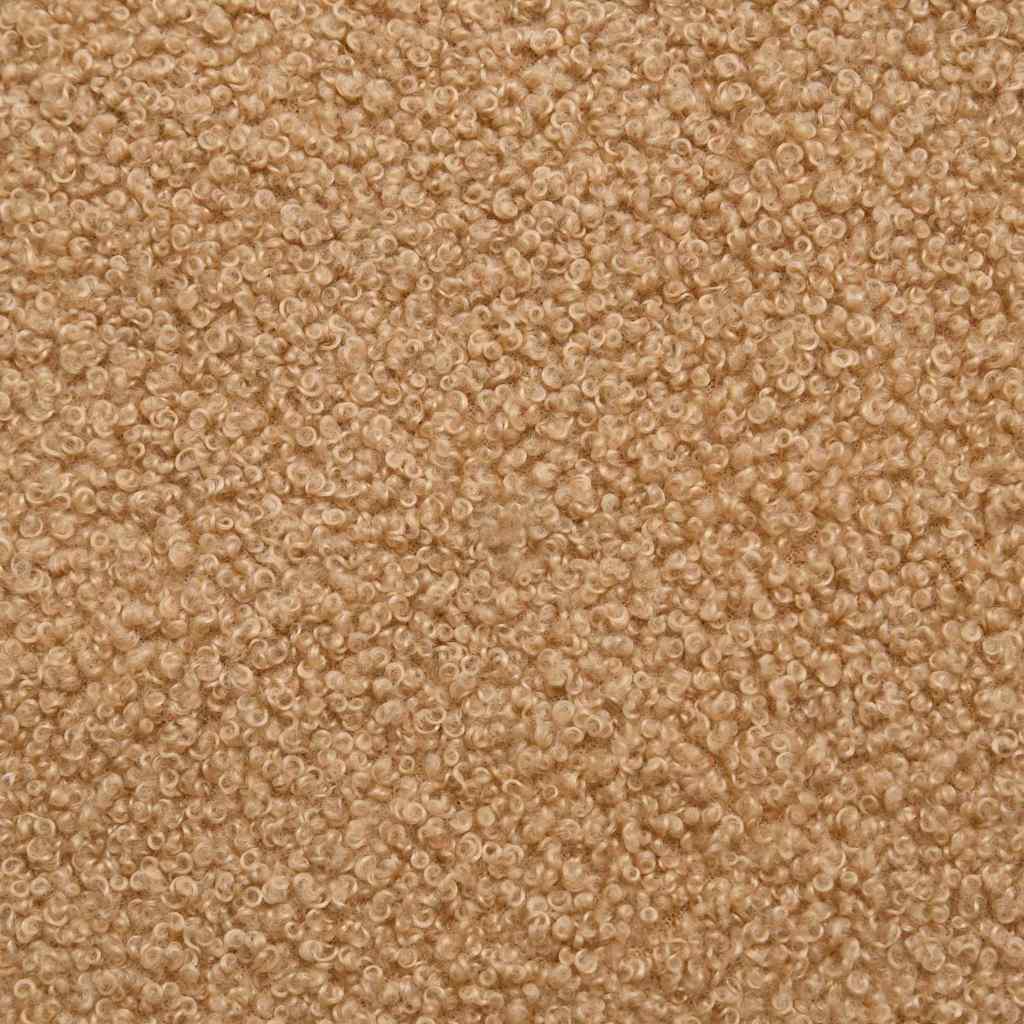Modulares Sofa mit Kissen Stoff in Lammwolloptik Beige