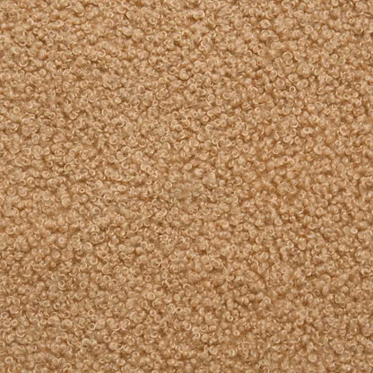 Modulares Sofa mit Hocker Kissen Stoff in Lammwolloptik Beige