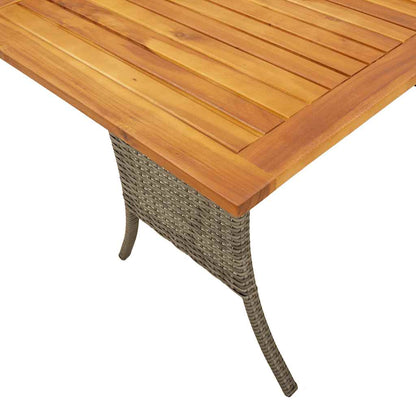 6-tlg. Garten-Sofagarnitur mit Kissen Grau Poly Rattan