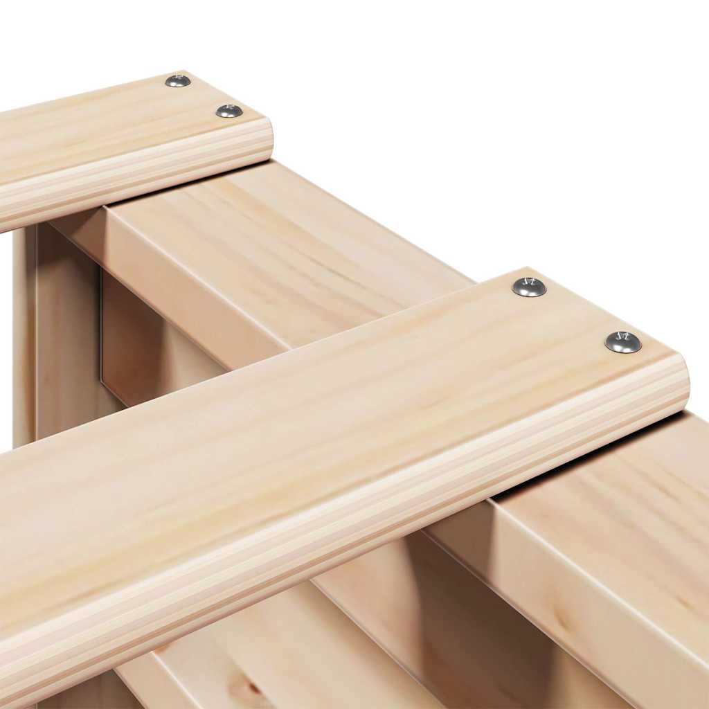 Massivholzbett mit Regal ohne Matratze 135x190 cm Kiefer