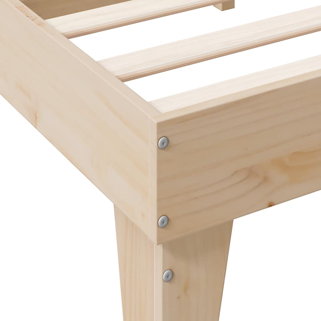 Massivholzbett mit Regal ohne Matratze 90x200 cm Kiefer