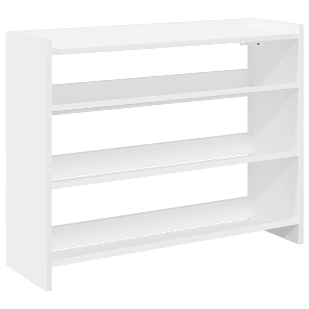 Schuhregal Weiß 80x25x62 cm Holzwerkstoff