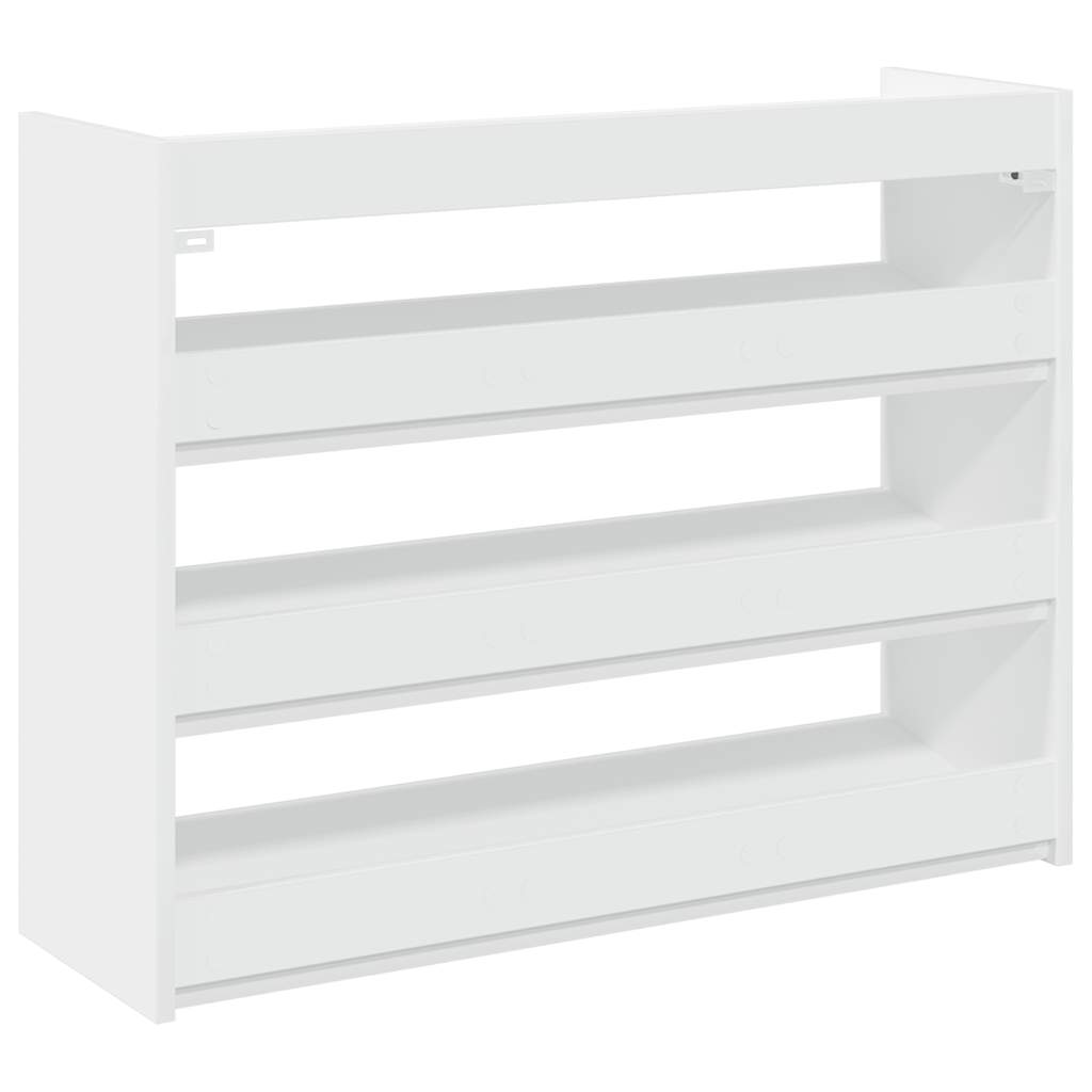 Schuhregal Weiß 80x25x62 cm Holzwerkstoff