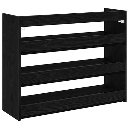 Schuhregal Schwarz 80x25x62 cm Holzwerkstoff