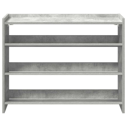 Schuhregal Betongrau 80x25x62 cm Holzwerkstoff