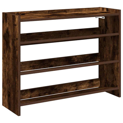 Schuhregal Räuchereiche 80x25x62 cm Holzwerkstoff