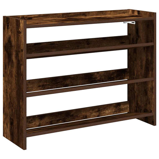 Schuhregal Räuchereiche 80x25x62 cm Holzwerkstoff